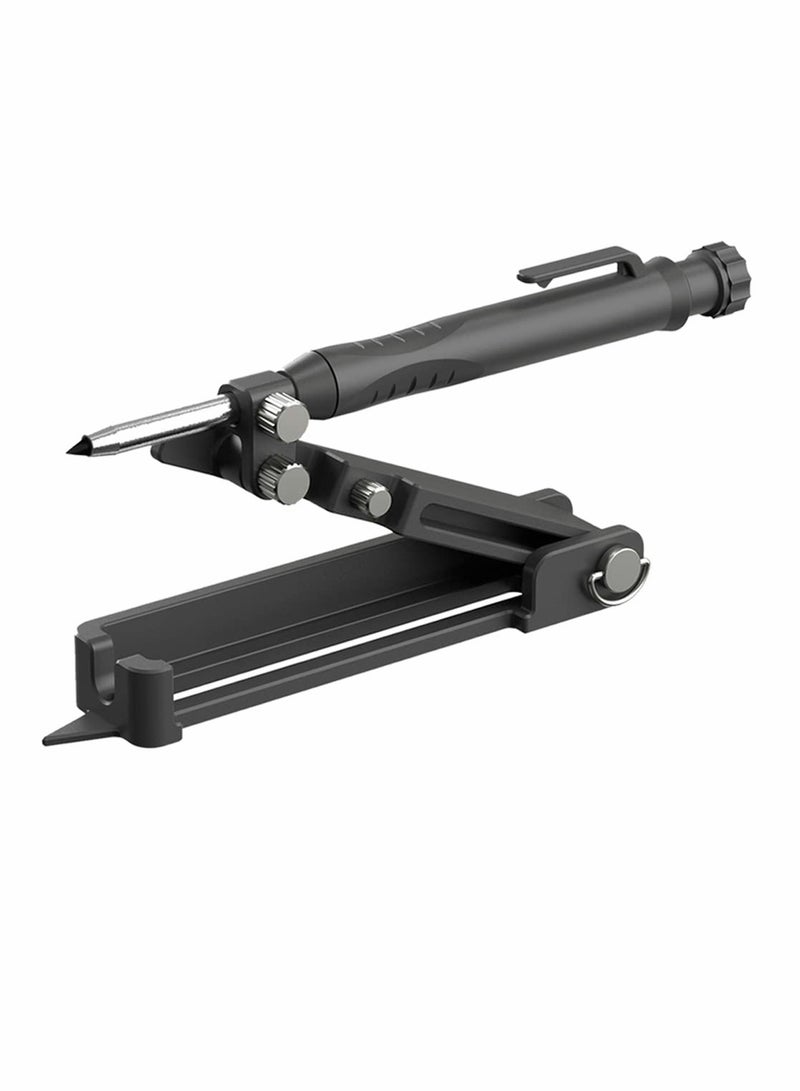 Multi-Function Scribing Tool, Construction Pencil, Aluminum Alloy Scribe with Deep Hole Pencil for Precision Marking and Cutting - Image 1