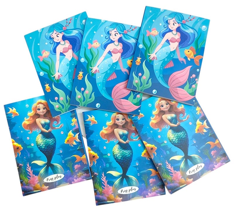 Tera13 Diary Notebook For Boys, Cartoon Theme Diary For Kids, Return Gift Boys Diary, School Diary For Boys, Birthday Gift Notepad Diary, Cartoon Diary For Boys, Small Diary Set (mermaid 12 pcs) - Image 1