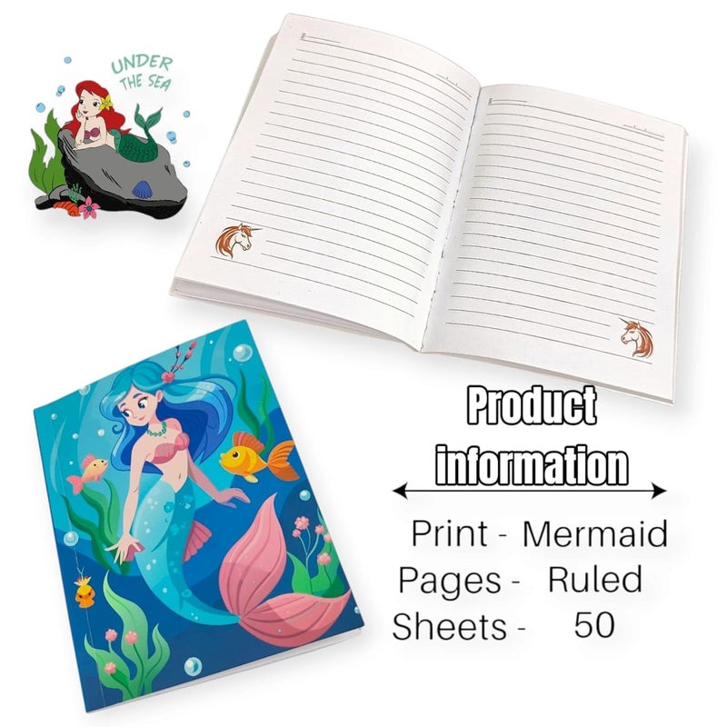 Tera13 Diary Notebook For Boys, Cartoon Theme Diary For Kids, Return Gift Boys Diary, School Diary For Boys, Birthday Gift Notepad Diary, Cartoon Diary For Boys, Small Diary Set (mermaid 12 pcs) - Image 3