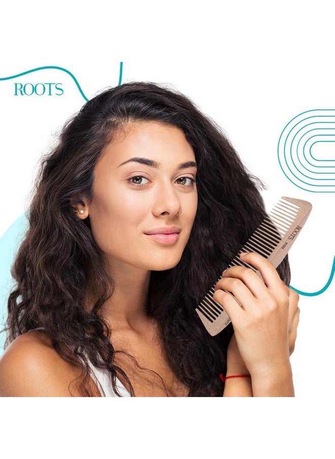 Roots - Roots - Wooden Hair Comb - Thin Tooth Comb - Hair Comb Seamless Teeth With Zero Damage Cuticles - Comfortable to use experience - Module No. - WD32 - Image 1