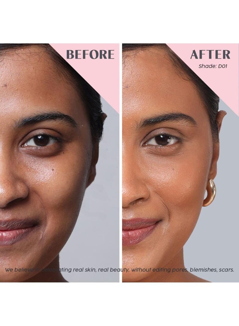 HOUSE OF MAKEUP Matte Concealer For Dark Circles,Pigmentation|Non-Crease,Non-Cakey|Long Wear,Waterproof,Sweat-Proof|Full Coverage Concealer For Oily Skin|For Face MAKEUP|6 ML (D01 - Deep Skin Tone) - Image 2