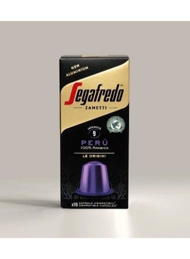 Segafredo Capsule  Peru Nespresso Compatible  - 10 Pcs 