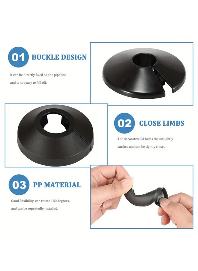 Black Decorative Radiator Exhaust Pipe Covers for Gas Water Heaters Easy Snap On Installation - Image 5