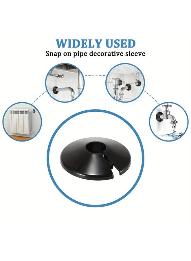 Black Decorative Radiator Exhaust Pipe Covers for Gas Water Heaters Easy Snap On Installation - Image 4