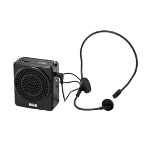 Ahuja NBA-15 Portable Rechargeable Speaker with 1 No Neckband Microphone, Black, 340GMS - Image 2