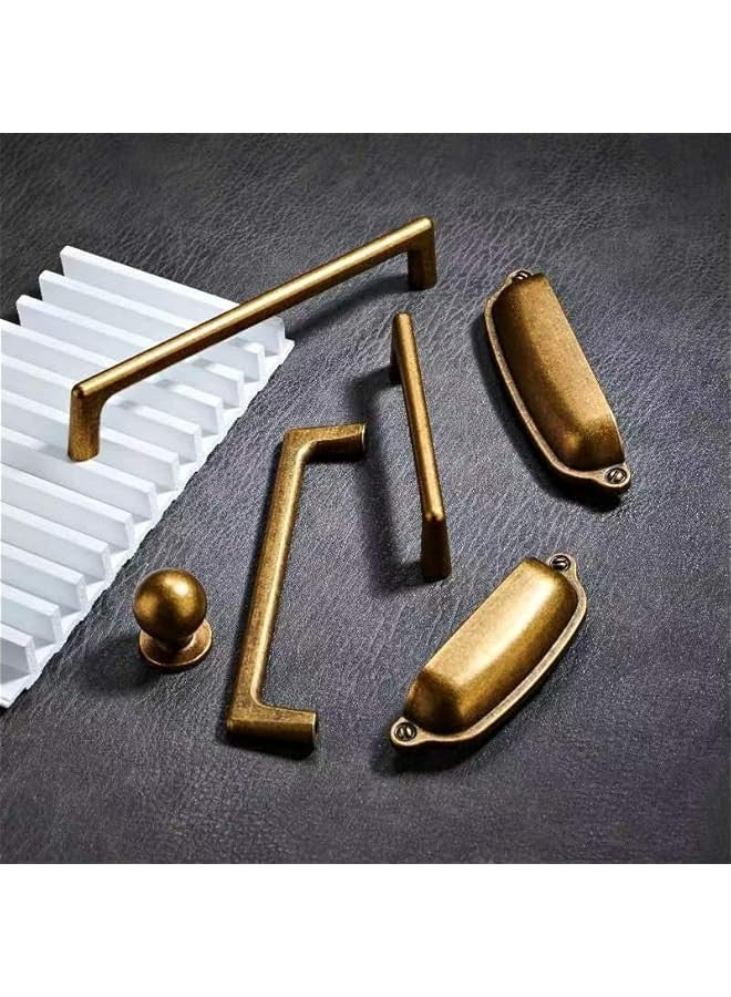 Antique Brass Cabinet Knobs, 2-Pack Vintage Dresser Ball Kitchen Hardware. - Image 4