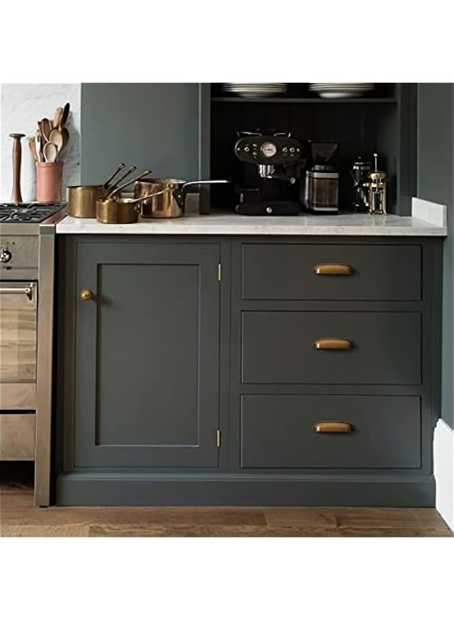 Antique Brass Cabinet Knobs, 2-Pack Vintage Dresser Ball Kitchen Hardware. - Image 5