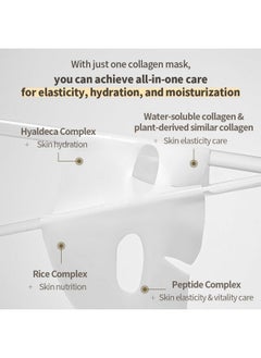 NACIFIC NACIFIC Collagen Gel Facial Mask (Rice Peptide) 4EA Set Hydrogel Deep Korean Face Mask Hydrating Overnight Elasticity Firming Pore Minimizing for All skin types Christmas gift  - Image 5