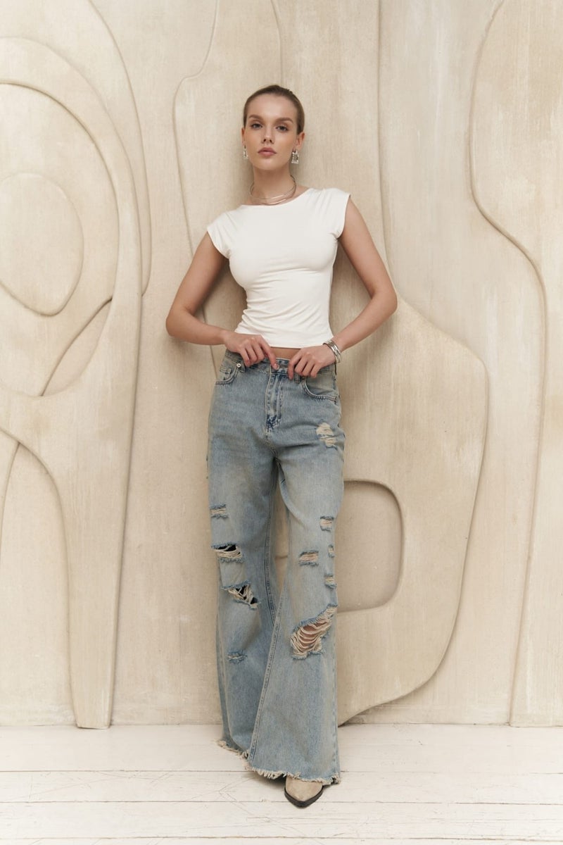 Mai Collection Laswell Ice Blue Jeans - Image 1