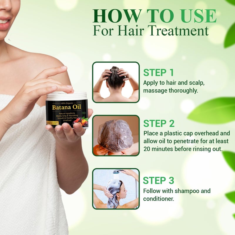 YBW 100% Natural Raw Batana Oil for Hair Growth, Dr. Sebi Hair Oil from Honduras, Prevent Hair Loss, Eliminates Split Ends for Men & Women - Image 2