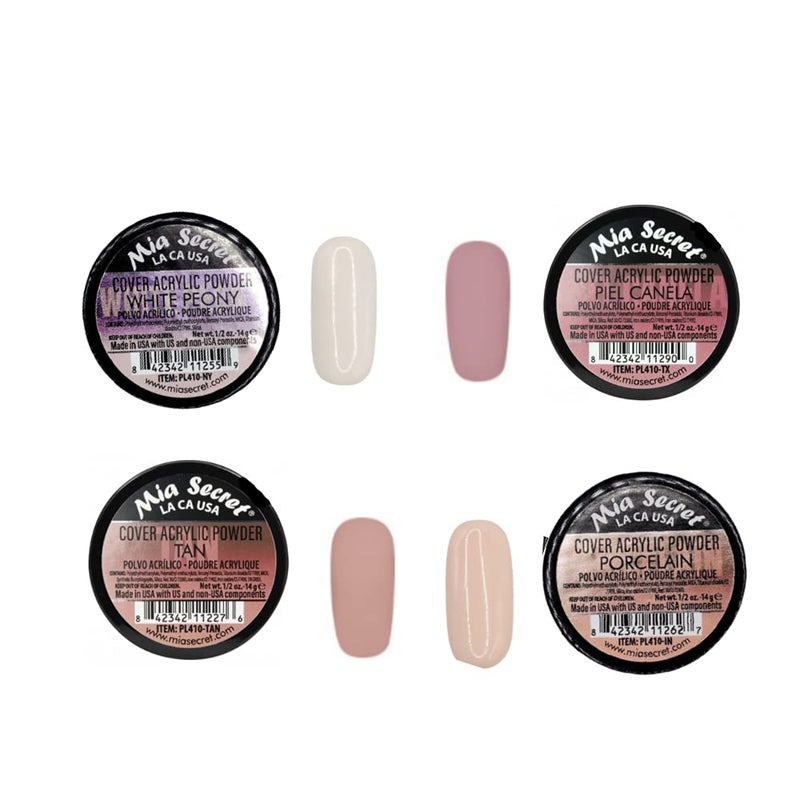 MIA SECRET Mia Secret - COVER (WHITE PEONY+PORCELAIN+PIEL CANELA+TAN) 0.5oz;pc