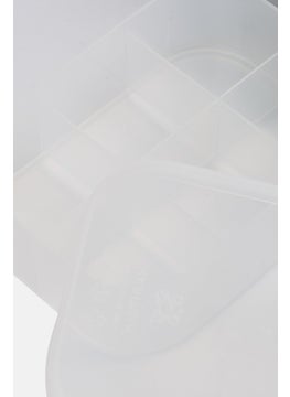 KEYWAY Desktop Organizer With Lid 6 Compartments, Transparent  - Image 3
