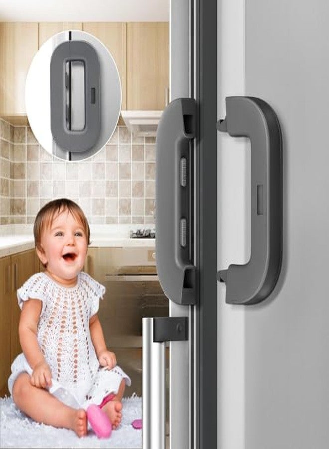 Kevim Child Safety Door Lock - Self-Adhesive Cabinet, Fridge & Freezer Lock for Toddler Proofing | Multi-Purpose Cupboard, Wardrobe & Refrigerator Safety Lock (1 Pack) - Image 1
