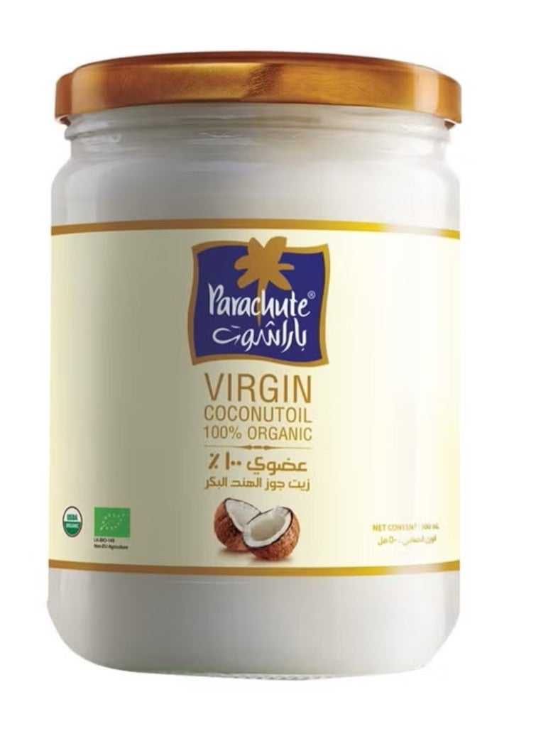 Parachute White Organic Virgin Coconut Oil 500ml - Image 1