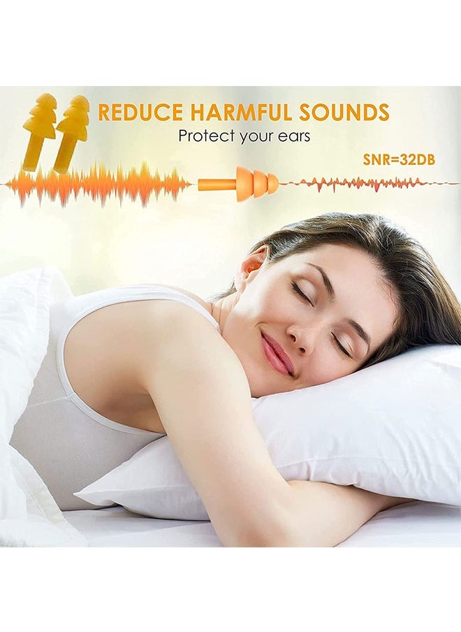 fantasize 6 Pairs Reusable Silicone Ear Plugs, Waterproof Hypoallergenic Noise Reduction Earplugs for Hearing Protection, Suitable for Sleeping, Snoring, Swimming, Concerts  - Image 2