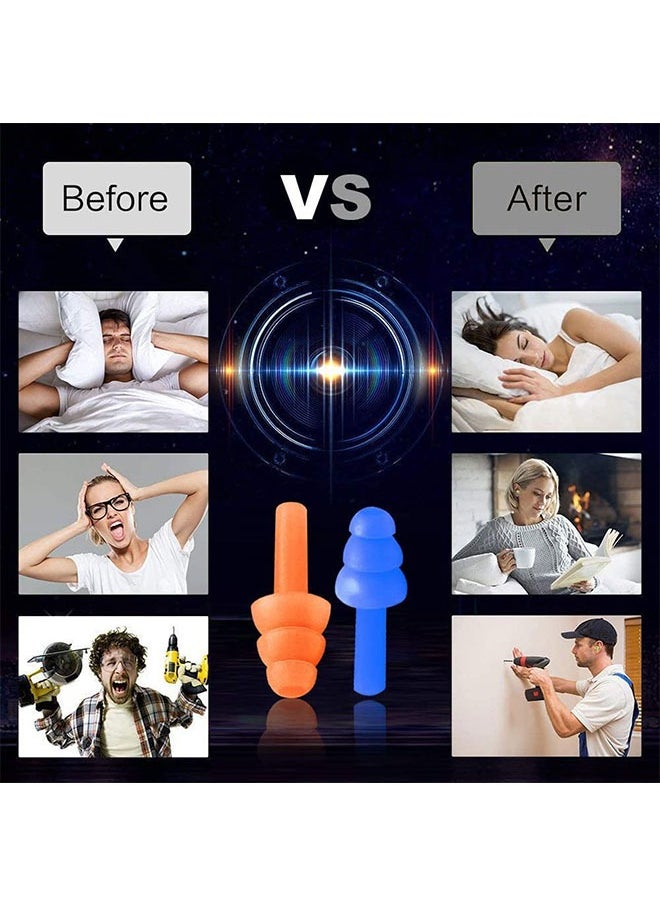 fantasize 6 Pairs Reusable Silicone Ear Plugs, Waterproof Hypoallergenic Noise Reduction Earplugs for Hearing Protection, Suitable for Sleeping, Snoring, Swimming, Concerts  - Image 3
