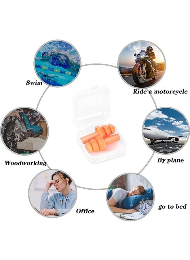 fantasize 6 Pairs Reusable Silicone Ear Plugs, Waterproof Hypoallergenic Noise Reduction Earplugs for Hearing Protection, Suitable for Sleeping, Snoring, Swimming, Concerts  - Image 5