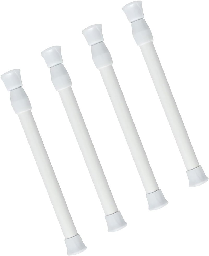 4PCS Expandable Curtain Rods Hardened PVC Substance Modifiable Length for Bathroom and Home Styling Shower Curtain Rod Set - Image 5