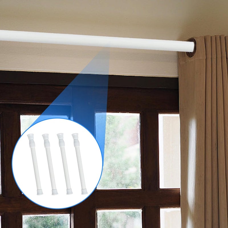 4PCS Expandable Curtain Rods Hardened PVC Substance Modifiable Length for Bathroom and Home Styling Shower Curtain Rod Set - Image 3