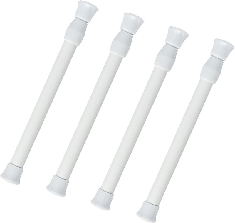 4PCS Expandable Curtain Rods Hardened PVC Substance Modifiable Length for Bathroom and Home Styling Shower Curtain Rod Set - Image 1