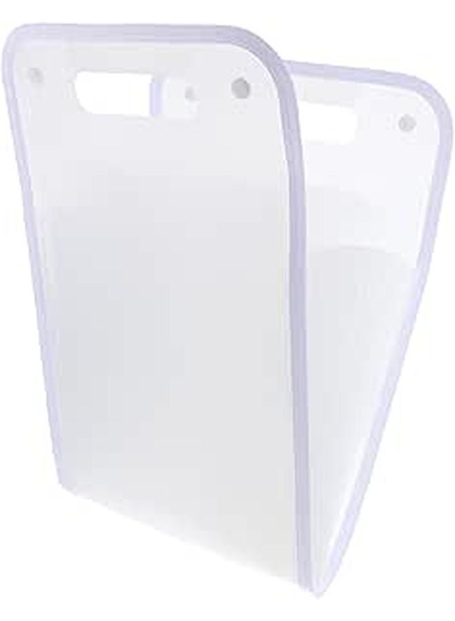 White Expanding File Folder with 13 Pockets Portable Document Receipt Organizer - Image 1