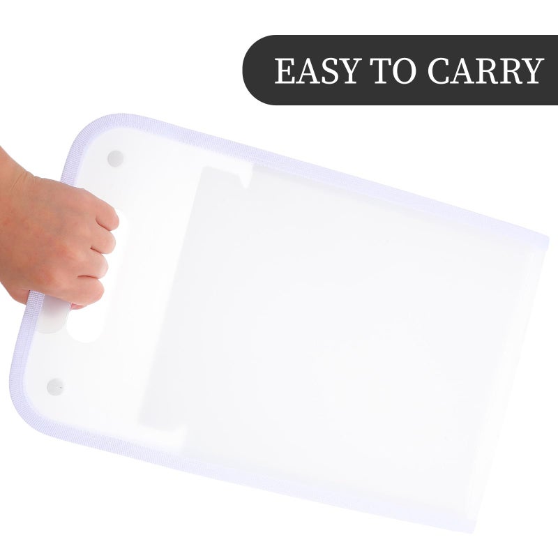 White Expanding File Folder with 13 Pockets Portable Document Receipt Organizer - Image 5