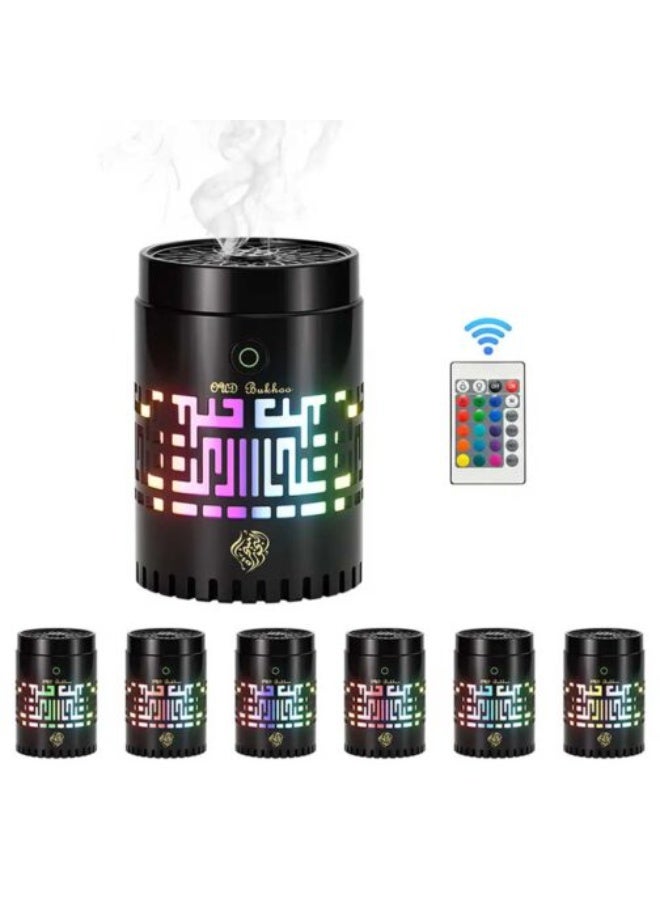 Bakhoor Incense Burner Portable Electric Bakhoor Aroma Diffuser Mini Arabic Incense Holder Home Decoration(Black)) - Image 1