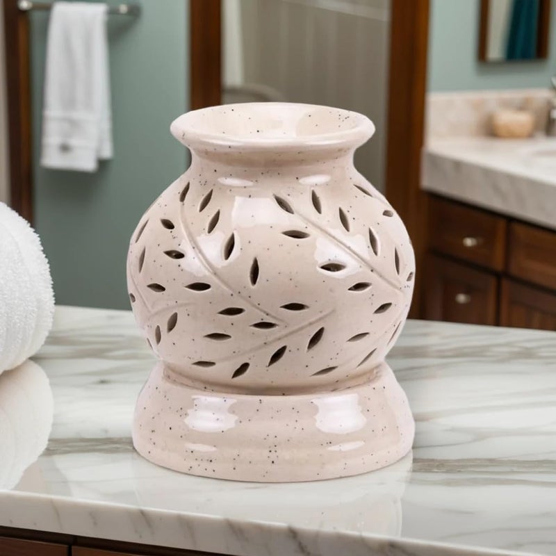 JAIPUR ACE JAIPUR ACE Ceramic Leaf CutOut Aroma Diffuser and Oil Burner Perfect for Home Fragrance Relaxation and Enhancing Your Interior Decor StyleAroma Oil Burner for Aromatherapy  - Image 5