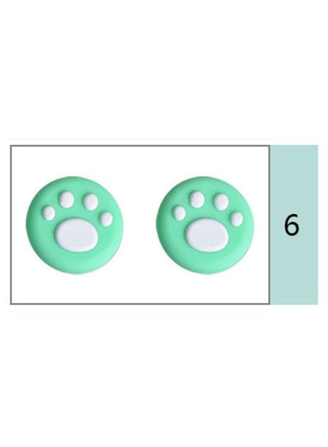 Handheld Machine Ck Cat Claw Ste Silicone Cap 1 Collection Switch Universal Oled Nintendo E Protective Case 112amdNS-Product Color:Green Background And White Claws 【4 Pack】 Remote Sensory Cap-oled/n - Image 1