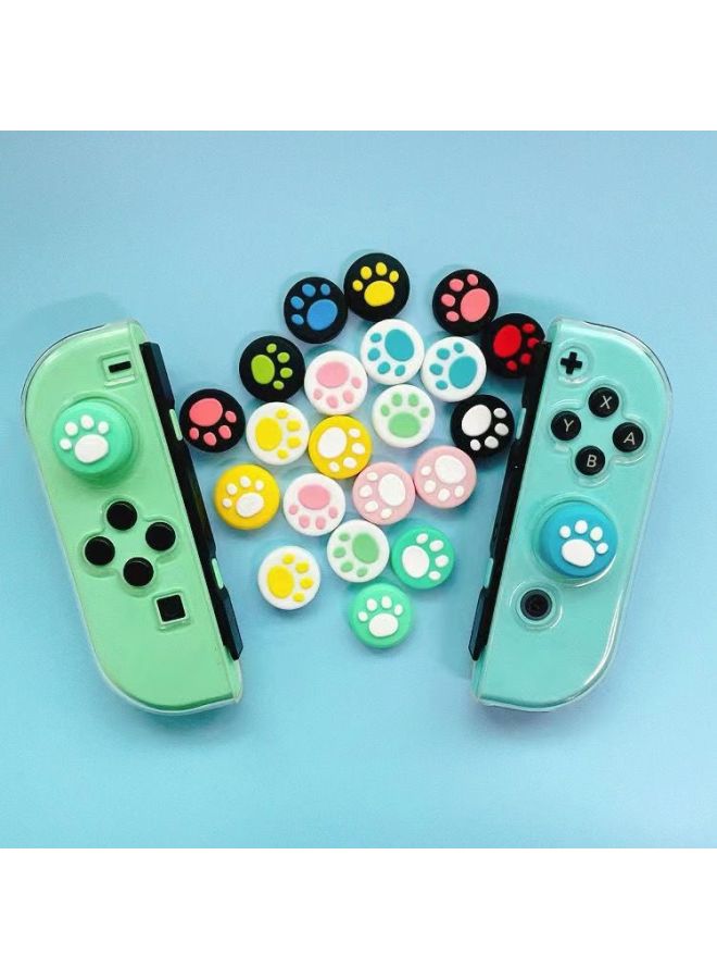 Handheld Machine Ck Cat Claw Ste Silicone Cap 1 Collection Switch Universal Oled Nintendo E Protective Case 112amdNS-Product Color:Green Background And White Claws 【4 Pack】 Remote Sensory Cap-oled/n - Image 2