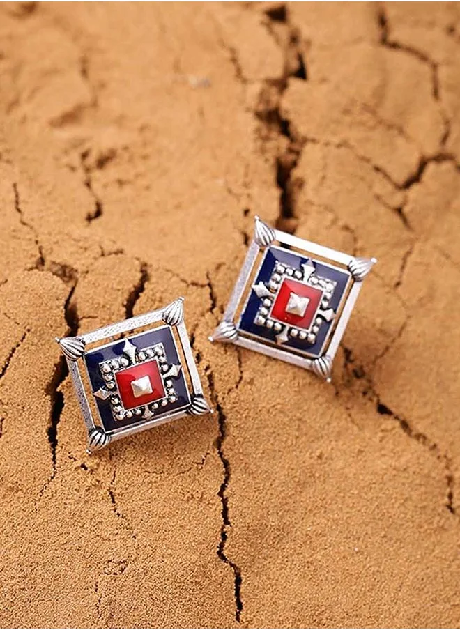 VOYLLA Mandala Rangoli Inspired Earrings