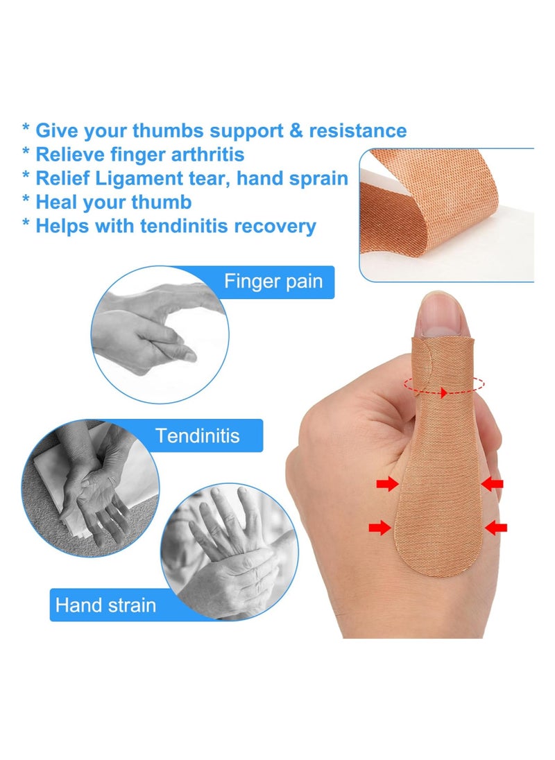 20PCS Thumb Support Tape for Arthritis ,Self Adhesive Thumb Protecting Straps, Elastic Thumb Pain Relieving Patch for Sport Housework Joint Support