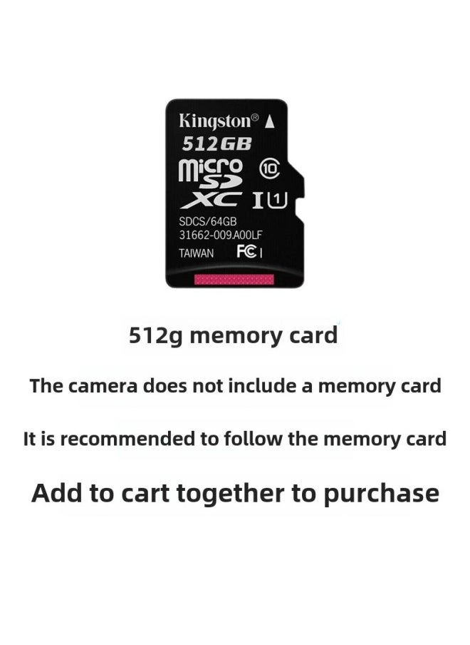 Generic - 4K Camera HD Head-mounted Professional Anti-shake Recorder Helmet Sports Camera First Perspective Riding-Body Color:512g TF Memory Card - Image 1