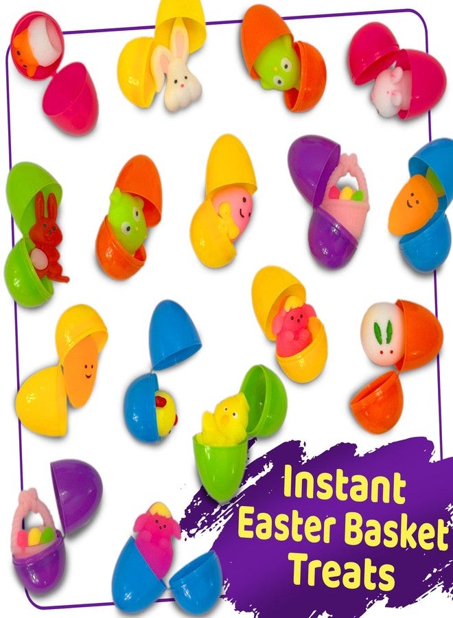 stargo 36 Pack Colorful Prefilled Easter Eggs bulk with mochi Squishy Easter toys - Plastic easter Eggs with squshies for Easter Basket stuffers, Easter Gifts, Egg Hunts Party Decorations Goodie Bags - Image 4