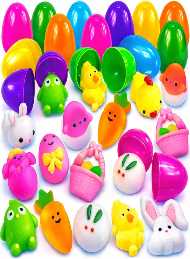 stargo 36 Pack Colorful Prefilled Easter Eggs bulk with mochi Squishy Easter toys - Plastic easter Eggs with squshies for Easter Basket stuffers, Easter Gifts, Egg Hunts Party Decorations Goodie Bags - Image 1