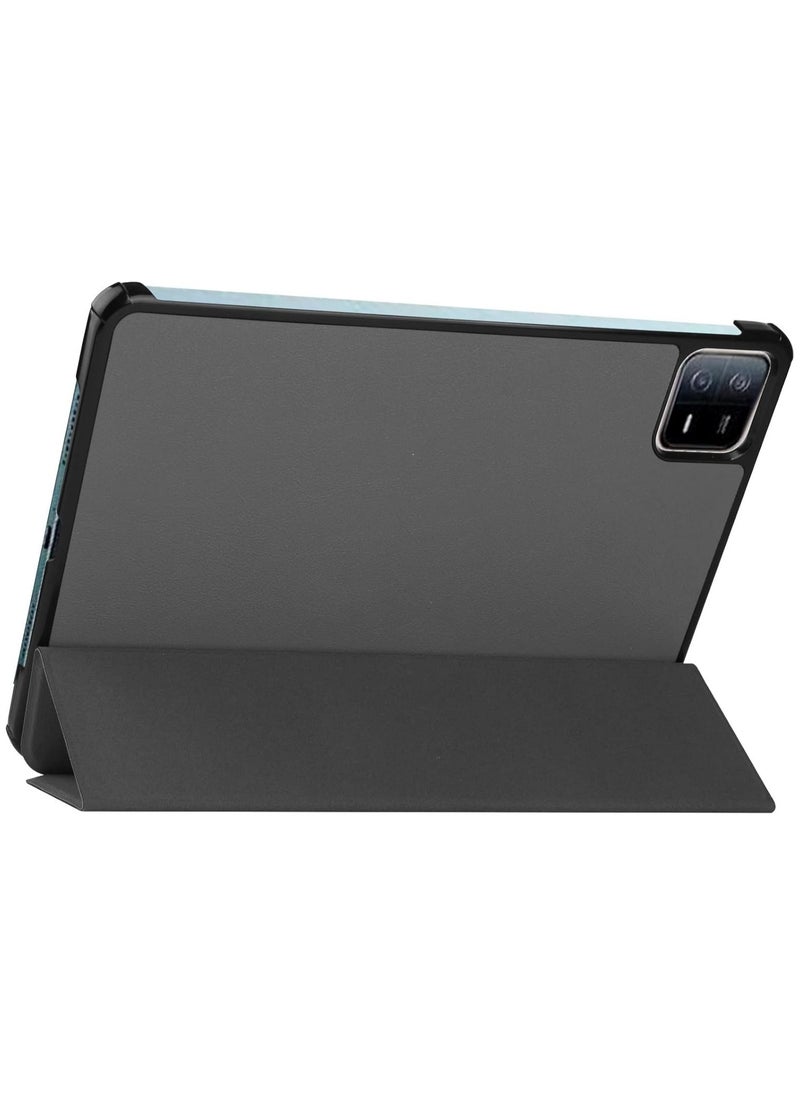 VKL حافظة Xiaomi Pad 6 / Xiaomi Pad 6 Pro 2023، غطاء صلب نحيف خفيف الوزن مع حامل ثلاثي الطي، مع غطاء واقٍ ذكي مضاد للخدش أثناء النوم التلقائي (جراب، رمادي)  - Image 5