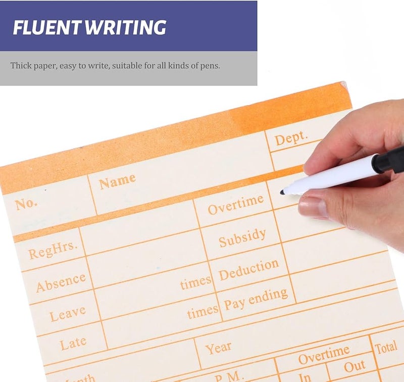 بطاقات الوقت الحراري الأسبوعية لمكتب مسجل الحضور 50 عبوة - Image 5