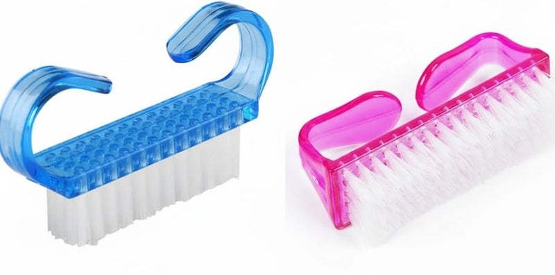 Pack of 2 Nail Brushes, Cleaning Brushes with Handles, for Cleaning Nails, Nail Brushes, Hand Cleaning Brushes and Nail Cleaning Tools-two size