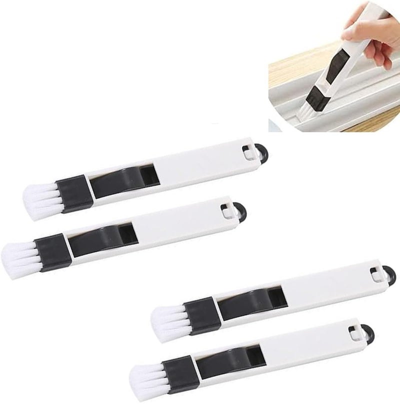 COOFANDY Window or Sliding Door Track Cleaning Tool Hand-held Groove Gap Cleaning Brush, 4 Pcs Window Sill Cleaner Duster for Car Vent Keyboard Window Blinds Air Conditioning - Image 1