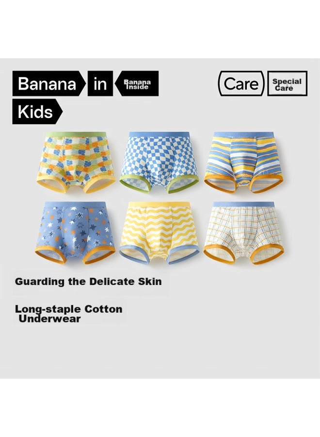 Bananain 501c Children's Underwear, Boys And Girls, Big Kids, 7a Antibacterial, Teenage Development Period, Boxer Briefs And Triangle Panties, Baby Underwear, 3 Pieces - Image 1