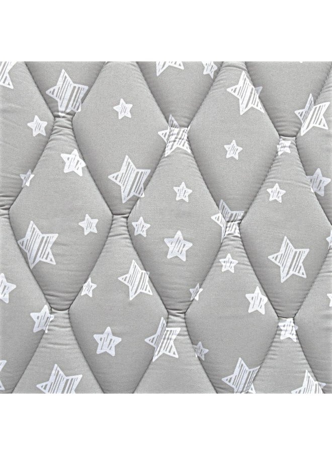 Moonsea Premium Foam Baby Play Mat 59" X 59" Fit for ZEEBABA 59" x59" Playpen or Yobear Baby Playpen, Non-Slip Baby Playpen Mat for Playing, Foldable Grey Star  - Image 4