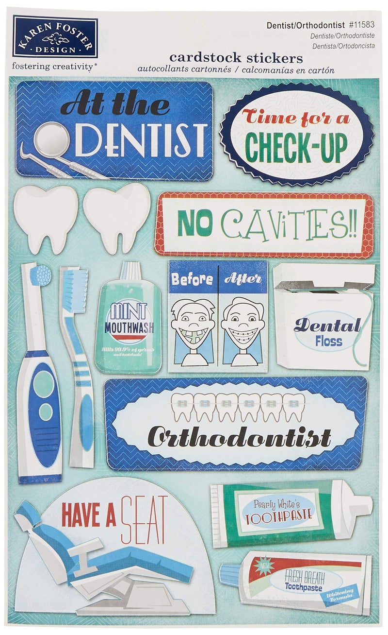 Karen Foster Design Acid and Lignin Free Scrapbooking Sticker Sheet, Dentist/Orthodontist - Image 4