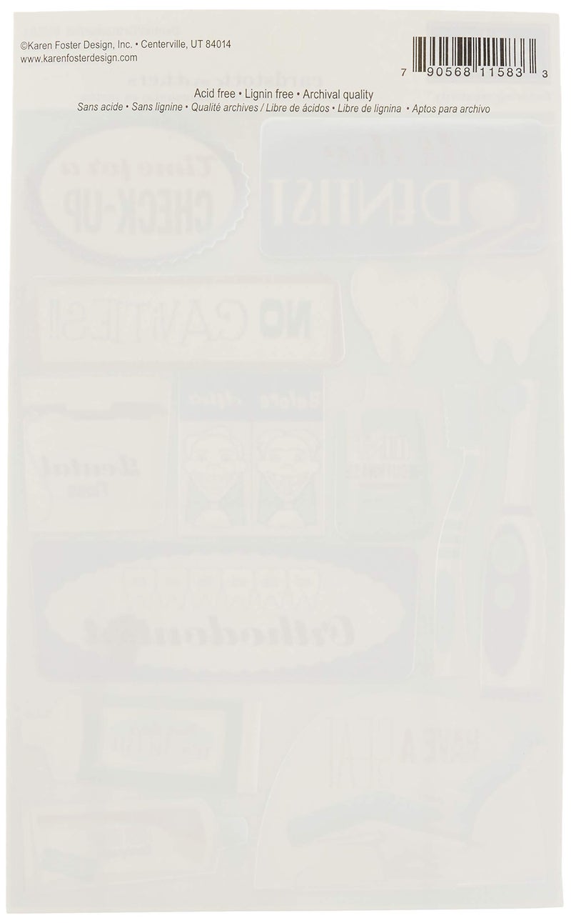 Karen Foster Design Acid and Lignin Free Scrapbooking Sticker Sheet, Dentist/Orthodontist - Image 2