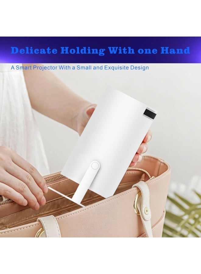 تنم جهاز عرض صغير محمول ذكي بدقة 4K HY300، جهاز عرض صغير مزود بتطبيقات مدمجة مثل WiFi وBluetooth 5.0، قلاب 180 درجة، جهاز عرض فيديو منزلي، جهاز عرض ذكي محمول مع دوران 180 درجة، متوافق مع HDMI/USB/TV Stick/الهاتف/الكمبيوتر المحمول - Image 4