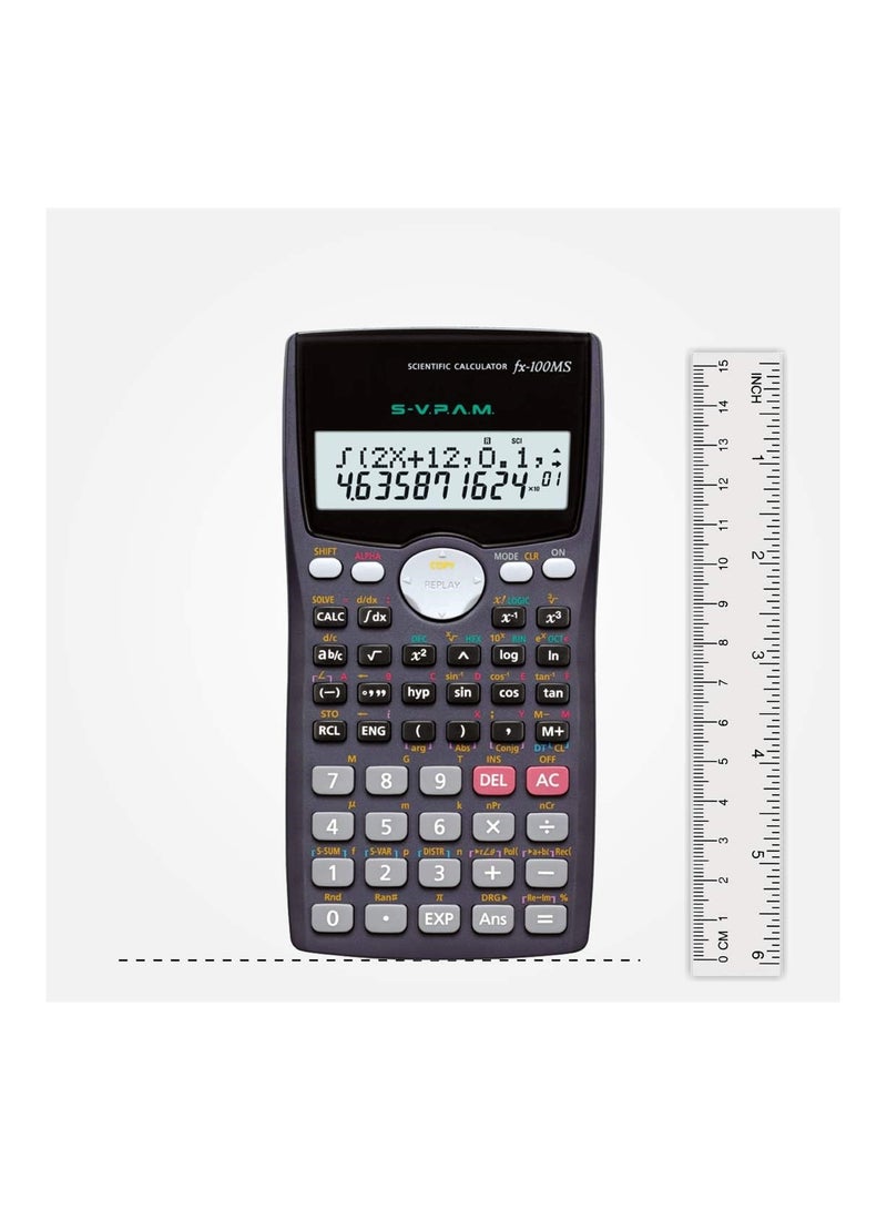 FX-100MS Non-Programmable Scientific Calculator, 2-line display, 240 functions