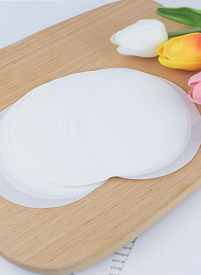 صحة هوم ٥٠٠ قطعة ورق برجر دائري غير لاصق مزدوج الوجه مقاس ١٢ سم، ورق غذائي للفصل بين أقراص البرجر، مناسب للضغط على البرجر وخبز الكيك - Image 4