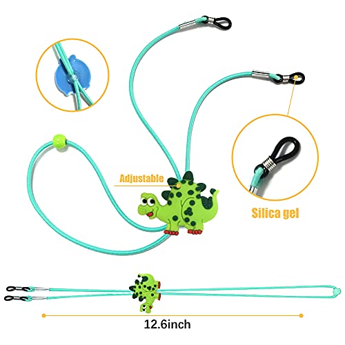 ZXSWEET 8 PCS Kids Glasses Strap Adjustable Dinosaur Anti-slip Eyeglass Straps for Boys Girls - Image 5
