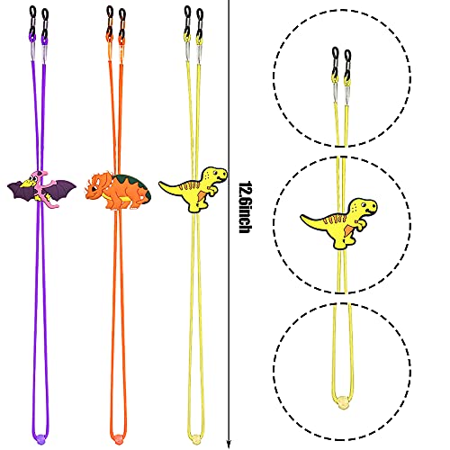 ZXSWEET 8 PCS Kids Glasses Strap Adjustable Dinosaur Anti-slip Eyeglass Straps for Boys Girls - Image 2