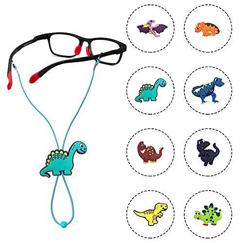 ZXSWEET 8 PCS Kids Glasses Strap Adjustable Dinosaur Anti-slip Eyeglass Straps for Boys Girls - Image 4