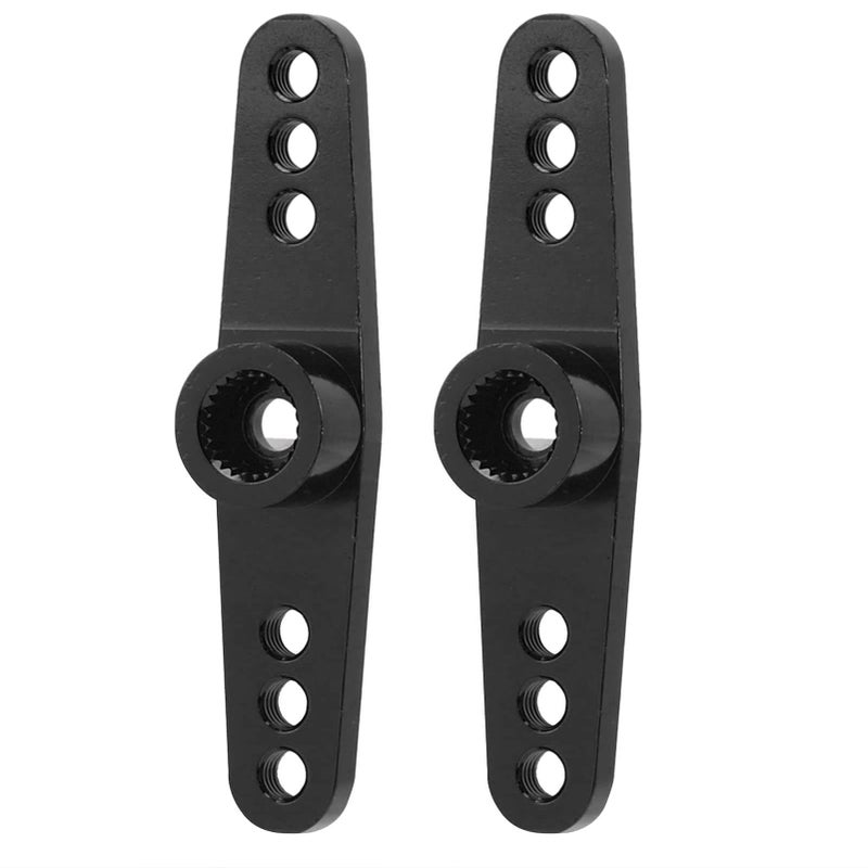 Black Aluminium Alloy 25T CNC RC Steering Servo Arm Set 2pcs For 10 Scale RC Car - Image 2